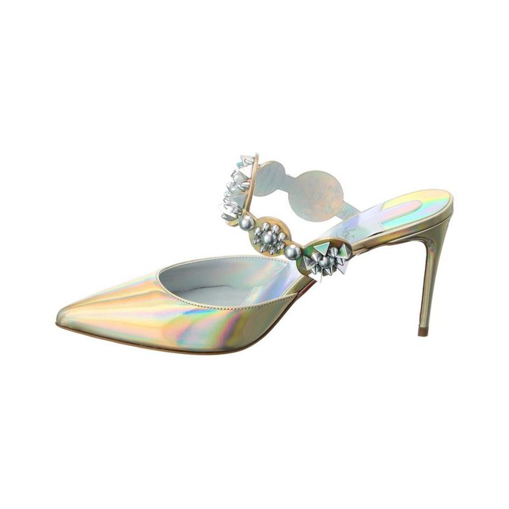 Christian Louboutin Miss Goldora 85 Patent Pump, Silver - Picture 2 of 5